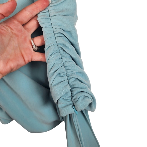 ST. JOHN Womens 6 V Neck Sleeveless Rouched Tie Side Formal Classy Blouse Top - Picture 6 of 7